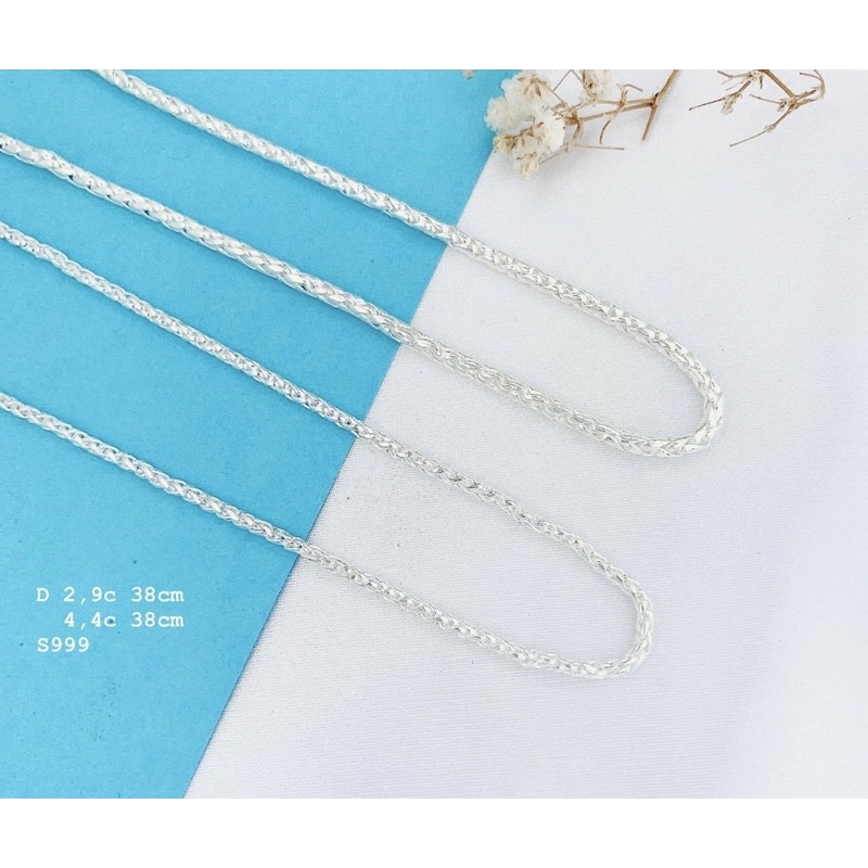 Dây chuyền xà tích bạc nõn nguyên chất 99 cho bé