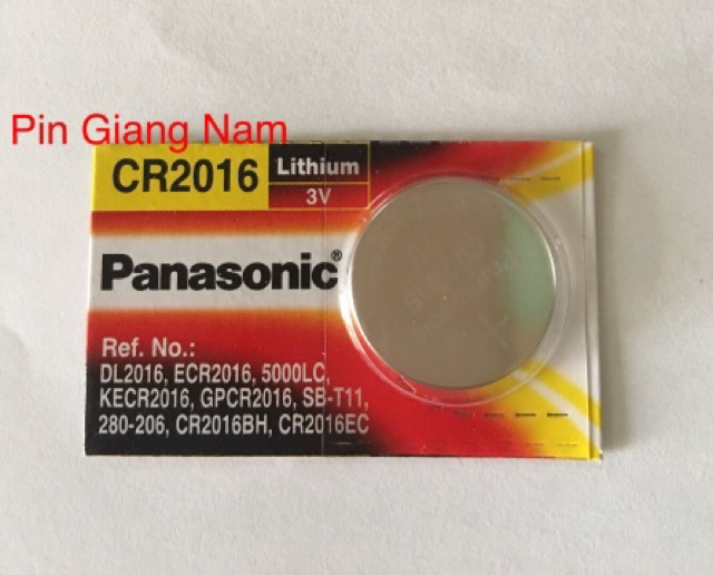 Pin CR2016 Panasonic 3V Lithium vỉ 1 viên