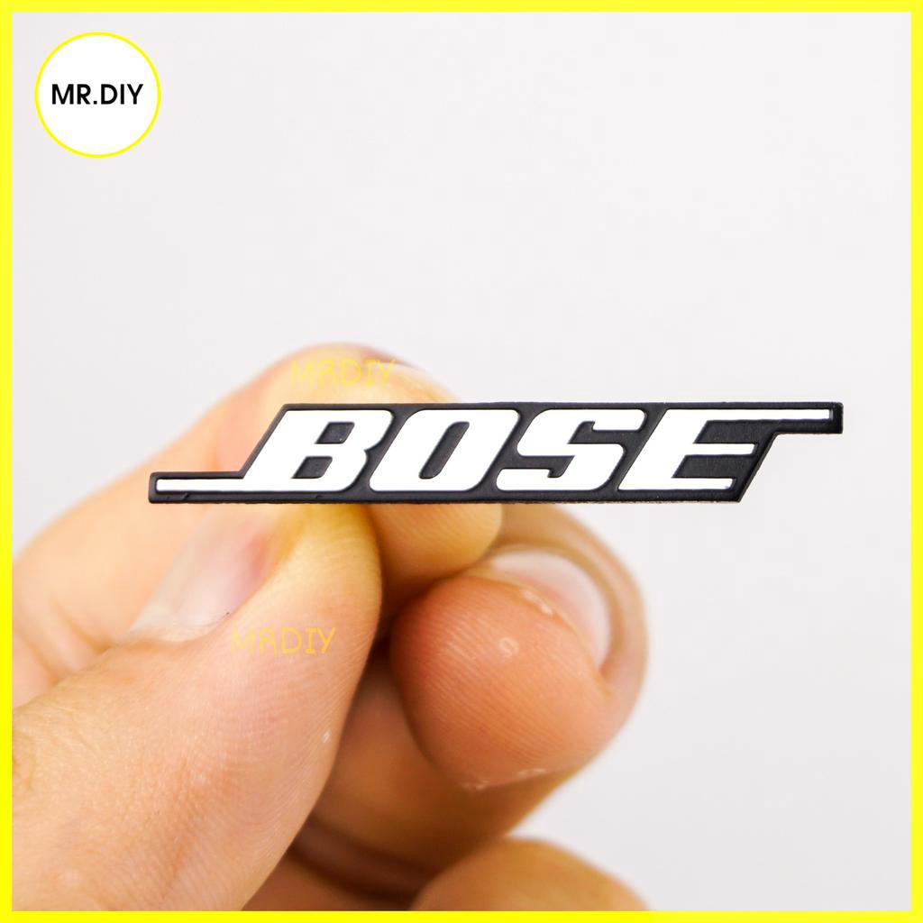 Logo BOSE Nhôm Phay Xước Chân Cắm Gắn Thùng Loa, 40mm x 6mm