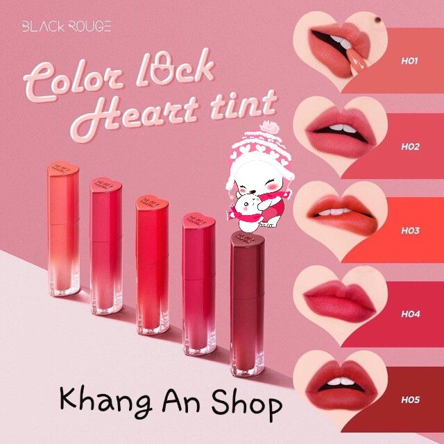 Son kem BLACK ROUGE Color Heart Lock Tint phiên bản trái tim