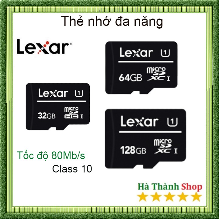 Thẻ nhớ Lexar 32GB,64GB,128GB Class 10 tốc độ 80Mb/s-Chính Hãng Mai Hoàng Phân Phối | BigBuy360 - bigbuy360.vn