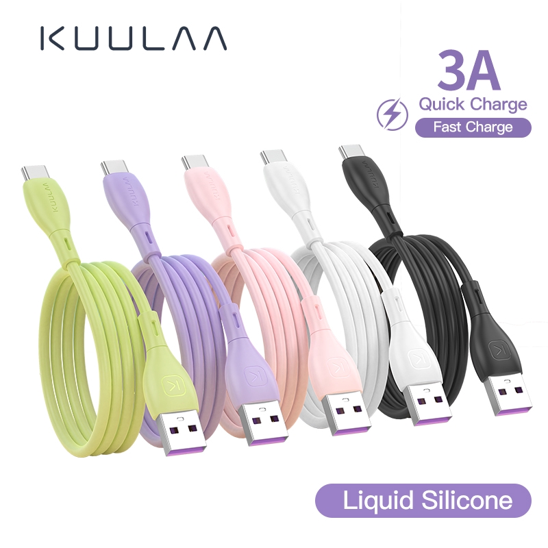 Set Tai Nghe Bluetooth Cáp Sạc Pin Sạc Dự Phòng Kuulaa I12 Màu Macaron 1m 20000mah