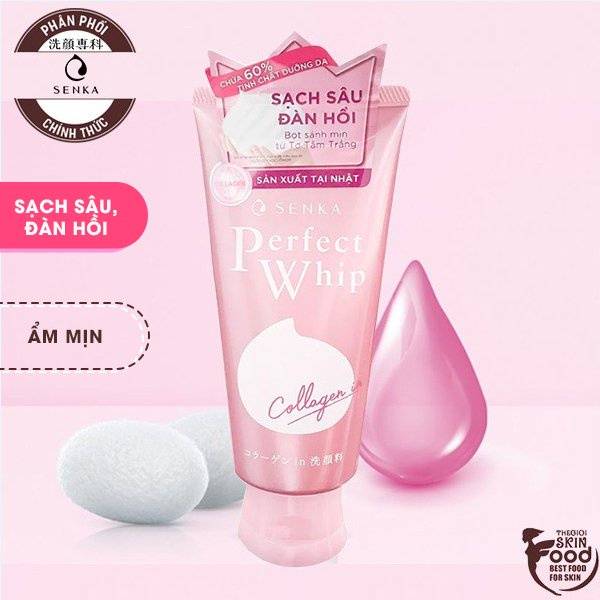 Sữa Rửa Mặt Tạo Bọt Ẩm Mịn, Săn Chắc Da Senka Perfect Whip Collagen In 120g