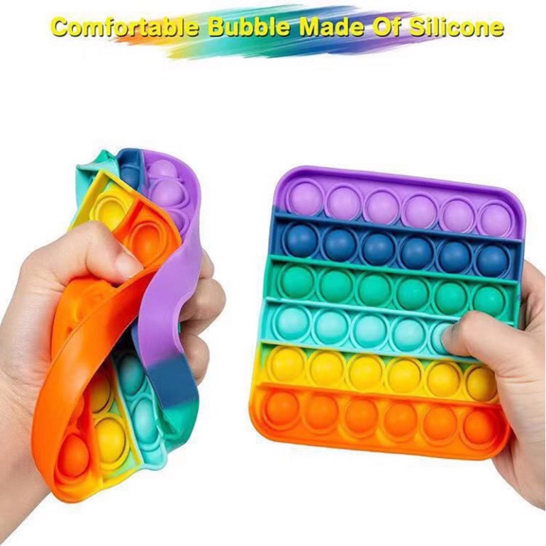 Đồ chơi ép bong bóng silicon thư giãn xả stressFREESHIP bóp dụng cụ cảm giác để giải tỏa cảm xúc