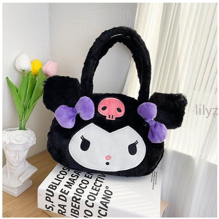 Túi Đeo Vai Hình Kuromi My Melody Cinnamoroll Sanrio Nhồi Bông Đáng Yêu Làm Quà Giáng Sinh