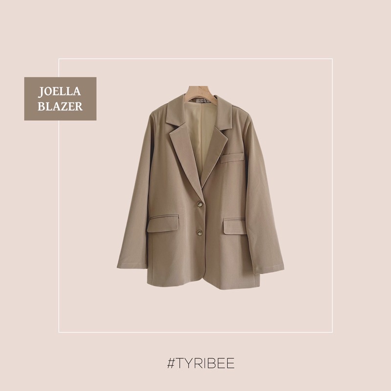 Áo Vest nữ oversize tay dài có lót lụa basic cao cấp nhiều màu - Joella Blazer - Tyribee Clothing