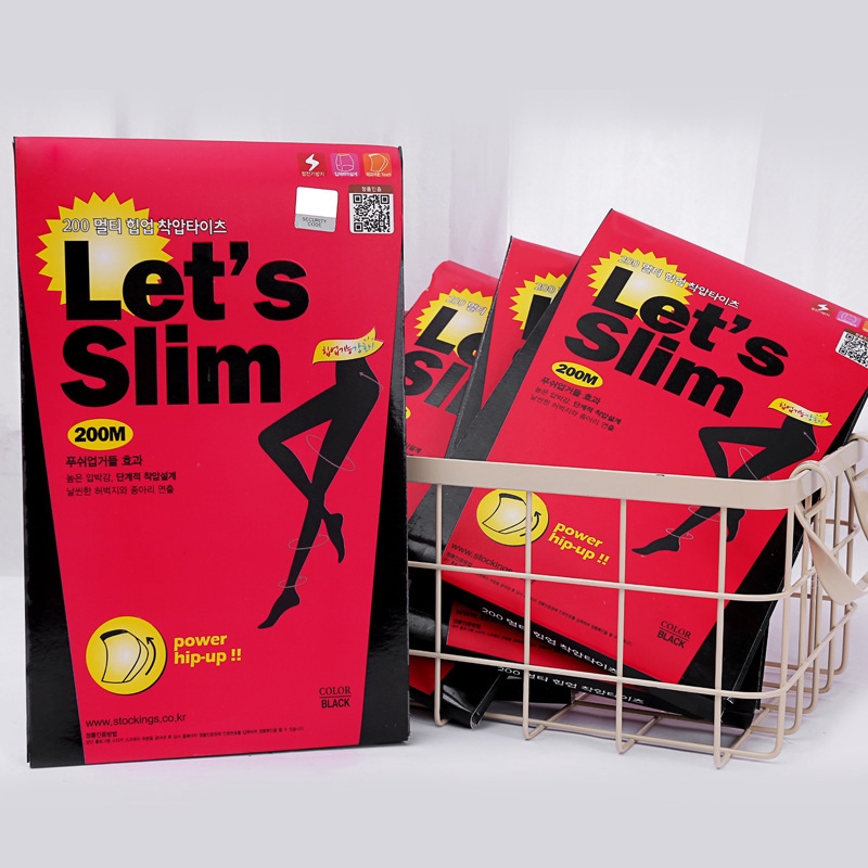 Let's Slim High Stockings/Korean Compression Pantyhose/Legs & Thigh & Waist Slimming/Hip up Tights