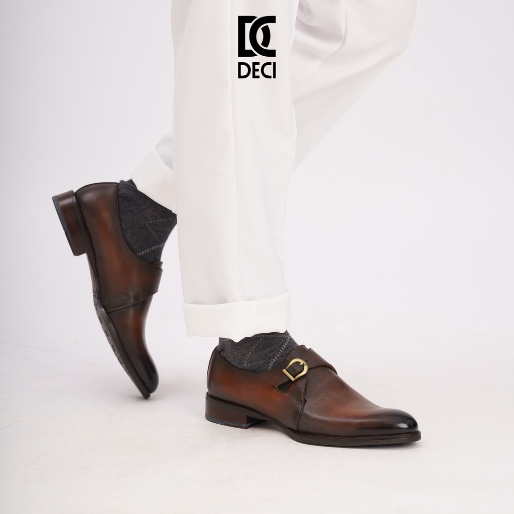 Giày tây công sở DECI da bò dòng MONKSTRAP AH01