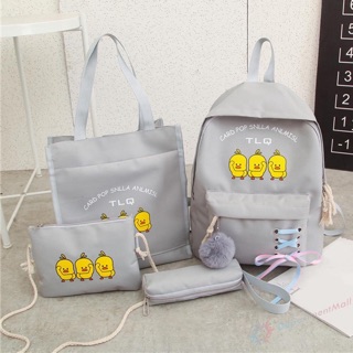 Balo Set 4 Món 3 Chú Gà Con Cực Xinh