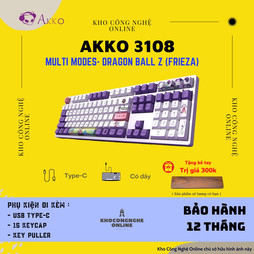 Bàn phím cơ AKKO 3108 Dragon Ball Z – Frieza
