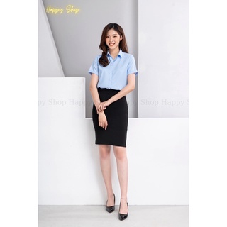 Áo sơ mi nữ công sở màu xanh