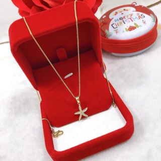 dây chuyền sao biển bạc xi vàng