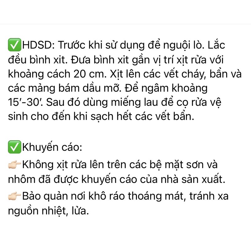 chai vệ sinh lò nướng /lò vi sóng / nồi chiên không dầu denkmit