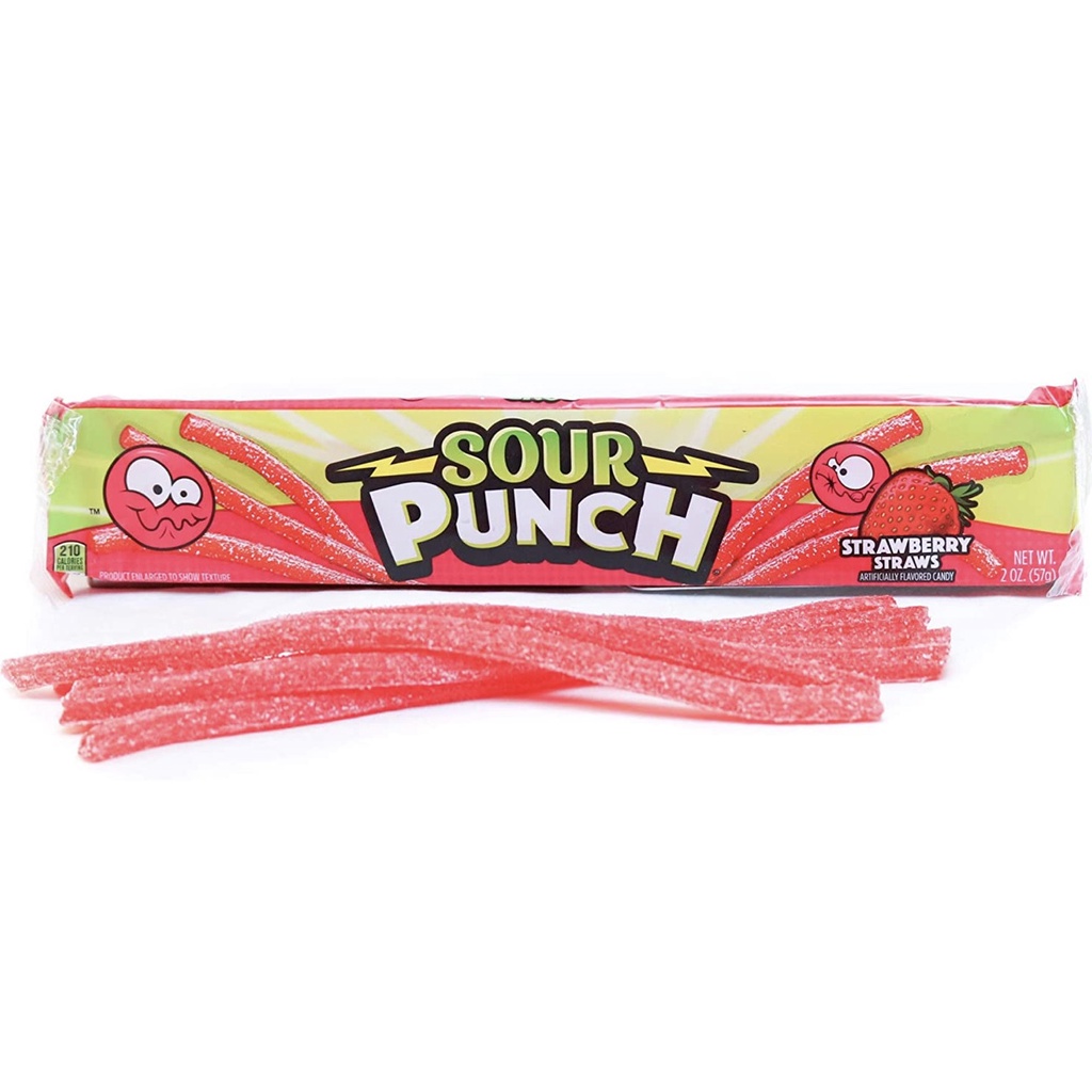 Kẹo dẻo trái cây Sour Punch - Mỹ (Vị dâu, mâm xôi,...)