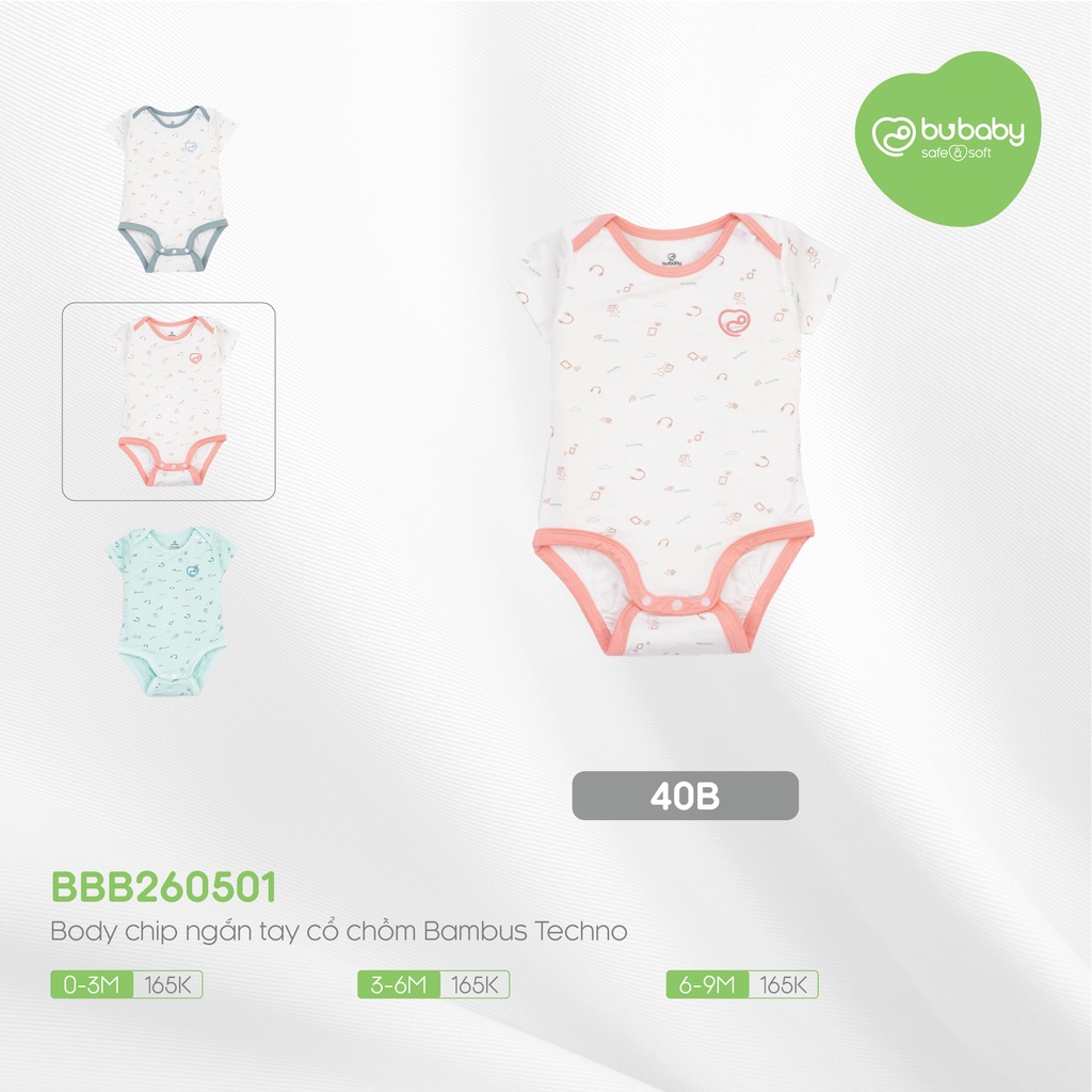 Bodychip ngắn tay cổ chồm - Bambus Techno BU