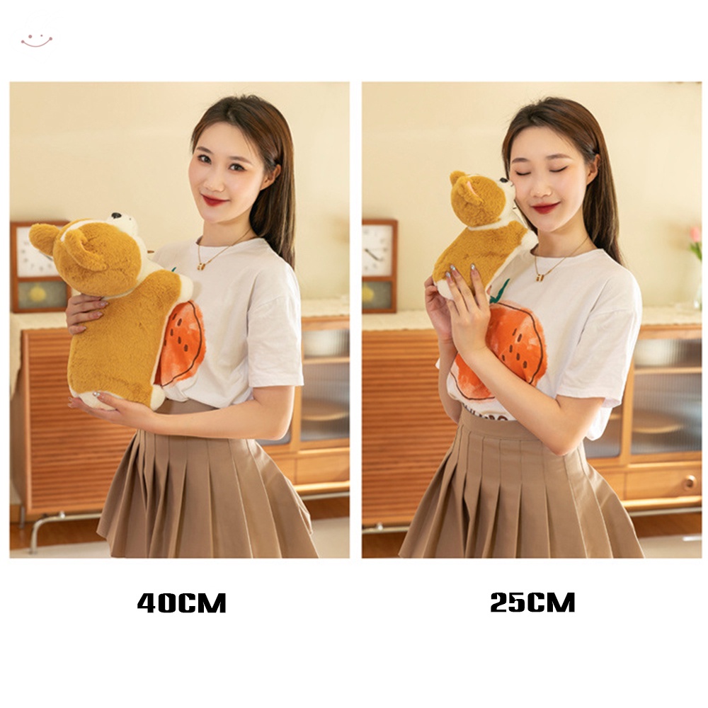 Chó Corgi Nhồi Bông Mềm Mại Dễ Thương Dùng Làm Quà Tặng