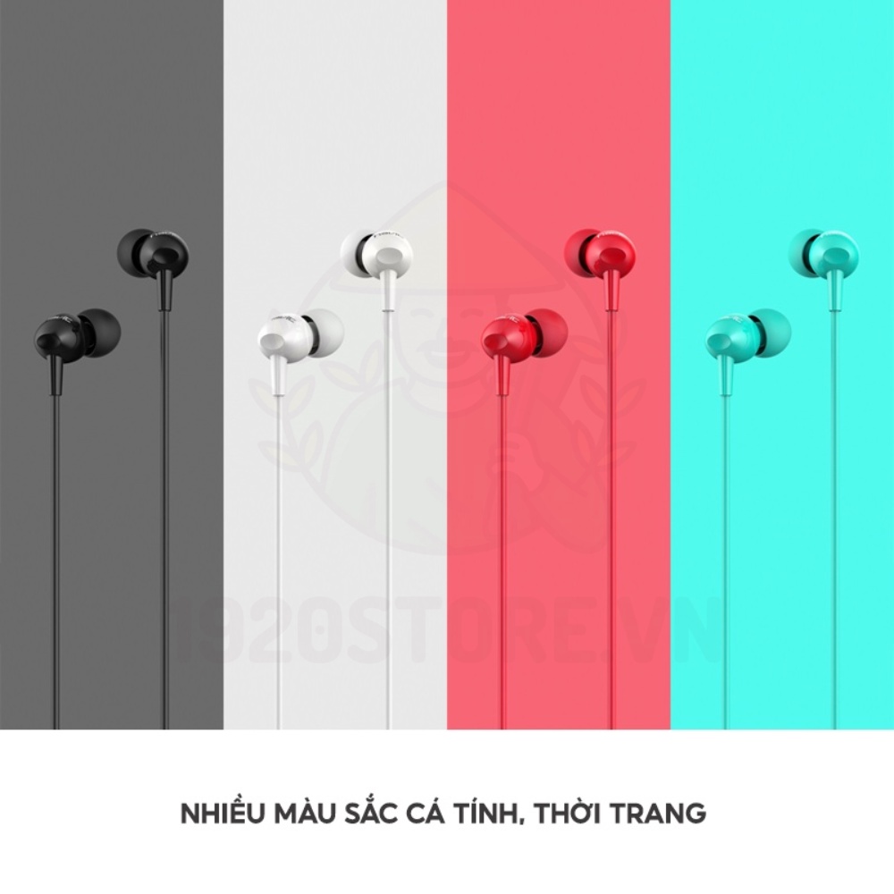 Tai Nghe In-ear HAVIT E48P High-end Dynamic Giảm Ồn, Nút Nhấn Đa Chức Năng, Dây TPE Nhiều Màu - Chính Hãng