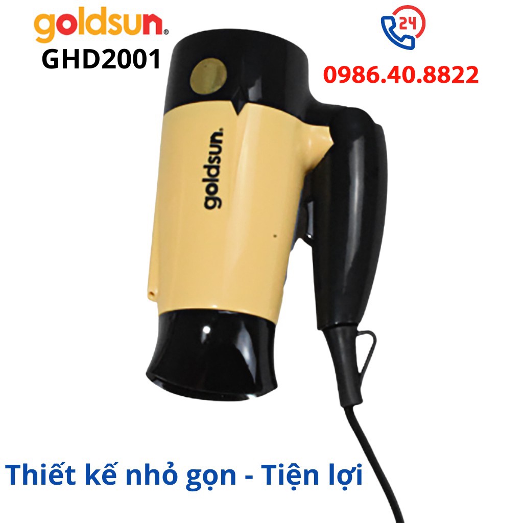 Máy sấy goldsun, Máy sấy tóc Goldsun, may say toc công suất 1000W có thể gấp, bảo hành chính hãng 12 tháng 10101532