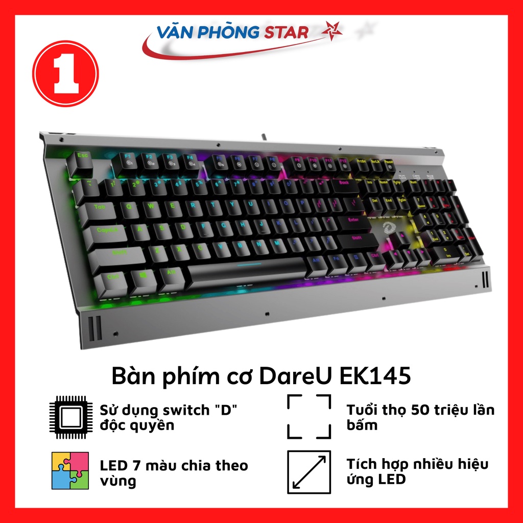 Bàn phím cơ DareU EK145 chính hãng