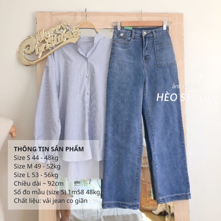 Quần Jean Suông Co Giãn Hèo Studio (Ảnh Thật + Video)