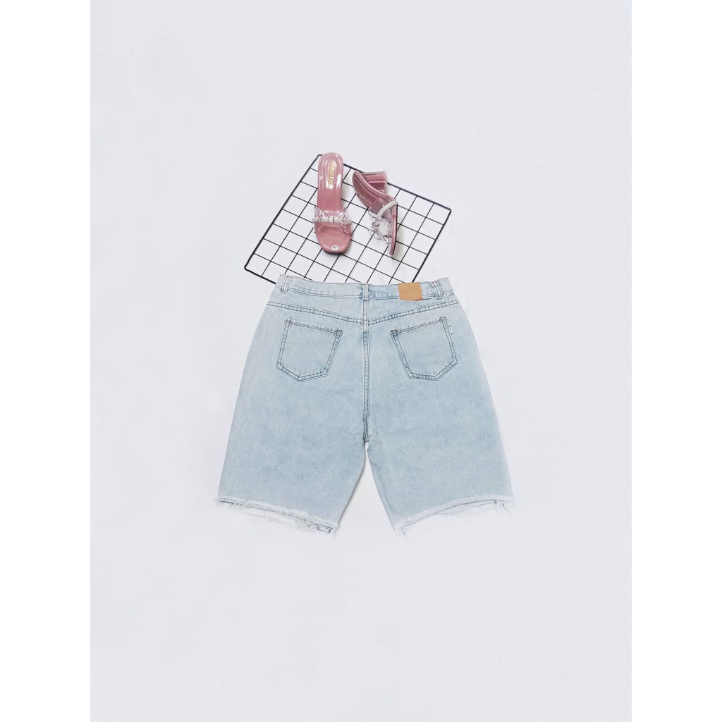 (hình thật) Quần lửng jean rách xước 2 bên về màu đậm/nhạt fasion - TL07