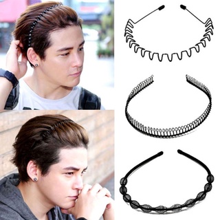 Set 5 cài tóc dạng lượn sóng bằng nhựa và kim loại màu đen thiết kế đơn giản cho nam và nữ