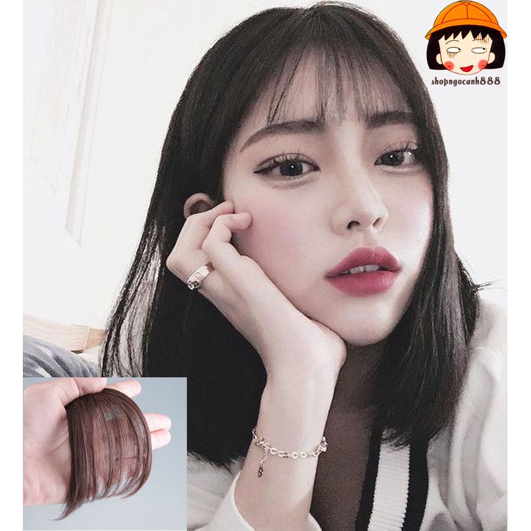 [GIỐNG THẬT 99%] Tóc Mái Giả Thưa Không Mai Hàn Quốc Siêu Tự Nhiên Ảnh Thật Khách Chụp Feedback 100%