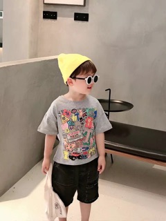 Áo phông hoạ tiết bé trai