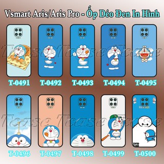 Ốp lưng Vsmart Aris/ Aris Pro dẻo đen in hình Hoạt hình Chú mèo Doraemon