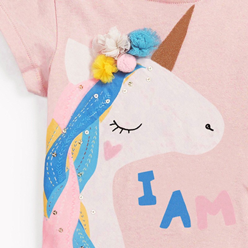 Áo phông ngựa Pony cho bé gái diện hè 2021 - Chính hãng Little Maven 100% Cotton