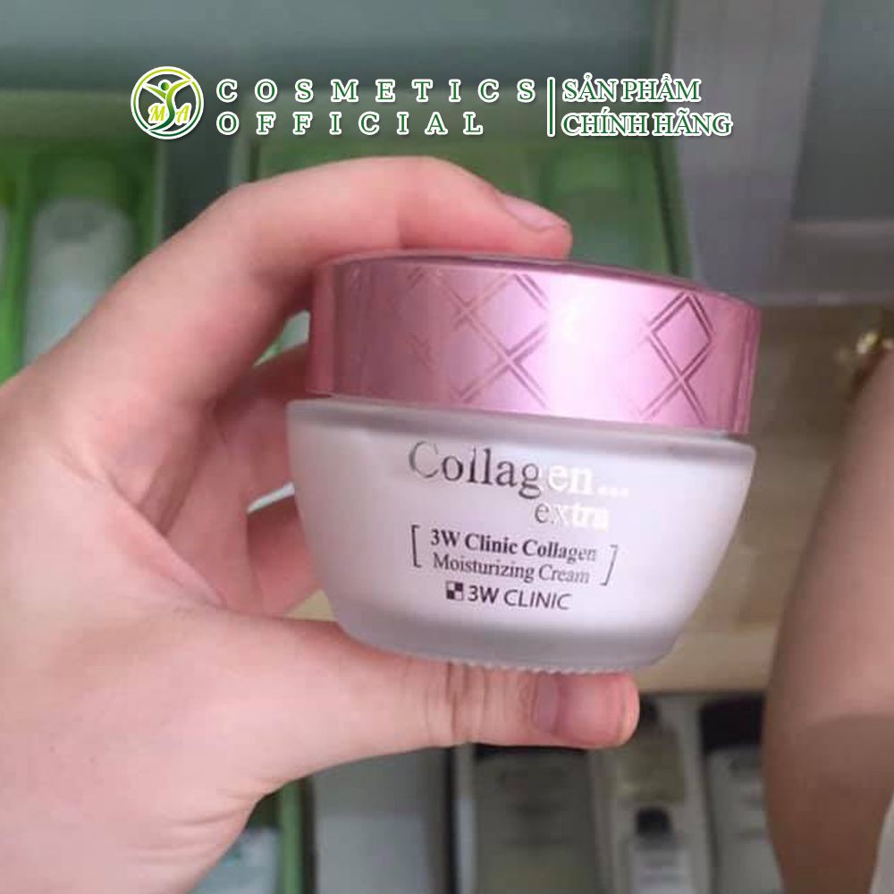 [CHUẨN AUTH] Kem dưỡng da chiết xuất từ Collagen 3W Clinic Collagen Extra Moisturizing Cream - Nhập khẩu Hàn Quốc