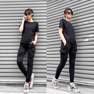 Quần jogger nữ biker 077 túi hộp