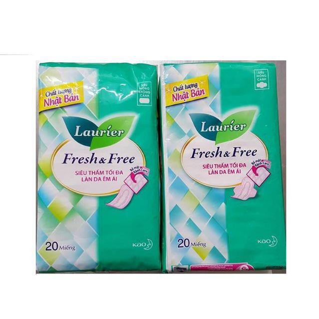 Băng vệ sinh laurie fresh & free siêu mỏng gói 20 miếng - ảnh sản phẩm 1