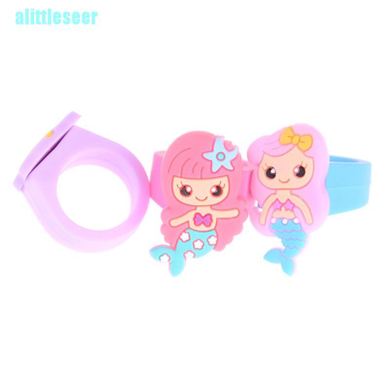 Set 5 Nhẫn Silicone Hình Nàng Tiên Cá Cho Bé