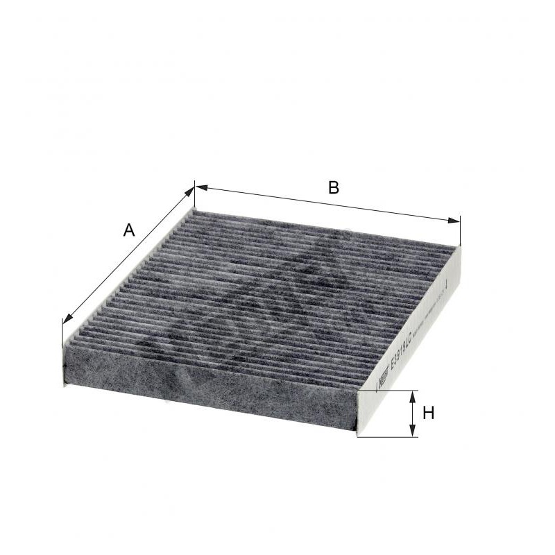 Lọc điều hòa cacbon Hengst E3919LC dùng cho xe Audi, Santafe đời mới 2019-2020