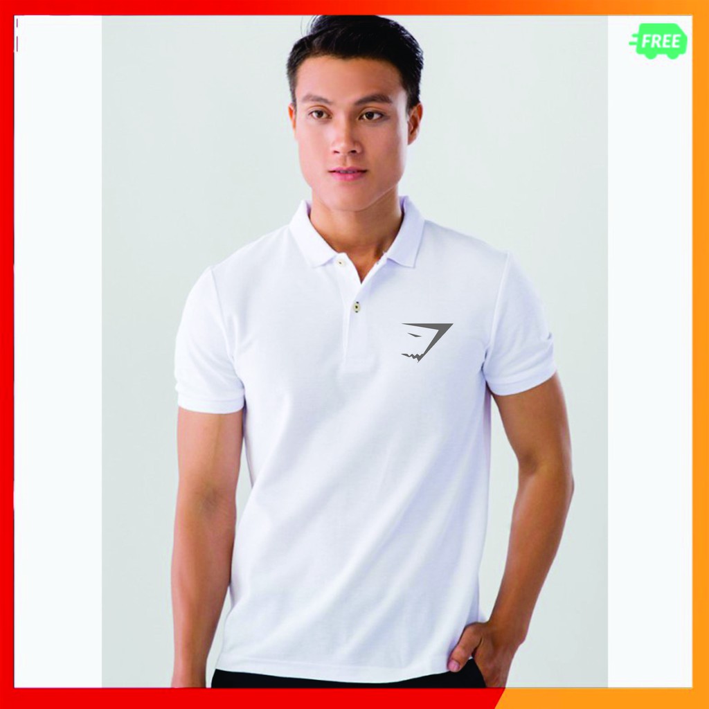 Áo phông nam màu trắng - Áo thun nam có cổ chất cá sấu cao cấp hàng đẹp xuất dư co giãn tốt | BigBuy360 - bigbuy360.vn