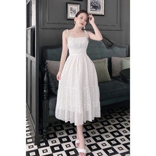 Đầm 2 dây xòe nhún 3 tầng - 20Again DDA0421
