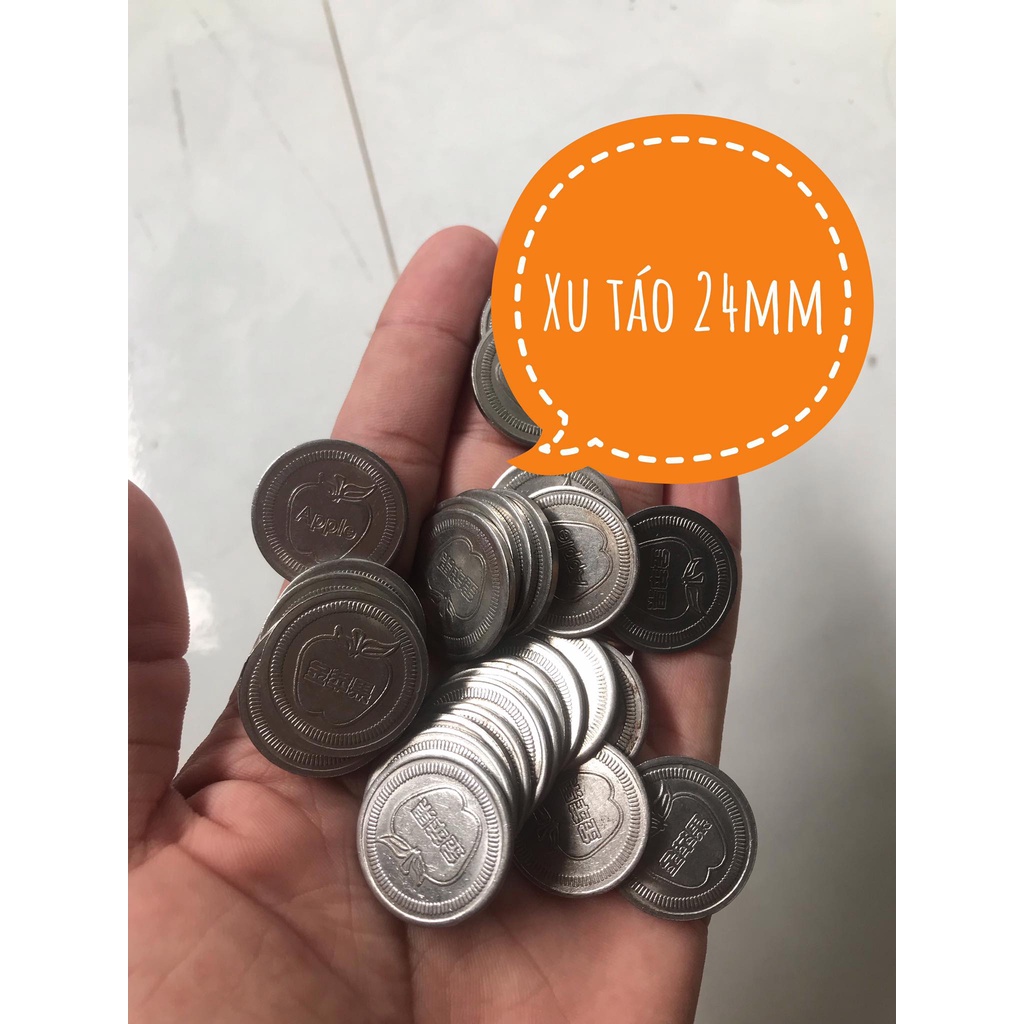 Xu thẻ game 24mm combo 100 thẻ xu táo qua sử dụng 95-99%