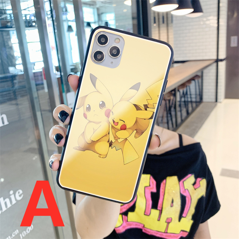 POKÉMON Hoạt Hình Ốp Điện Thoại Kính Cường Lực Cho Oppo A93 A73 A5 A9 2020 A15 A31 Find X3 Pro A53 A52 A92 A1k A3s A5s A7 A11k F11 F1s Reno5 Pro Reno4 F9 F7