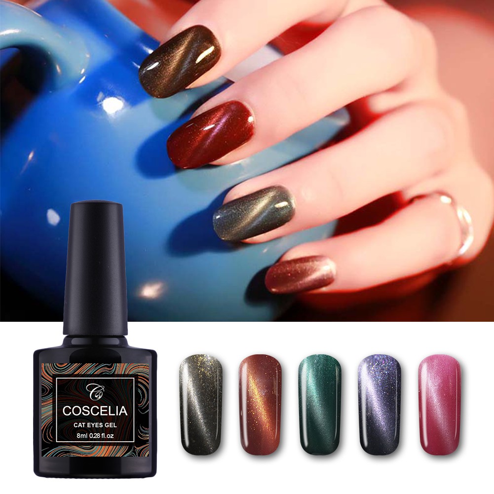 [Hàng mới về] Lọ Sơn Móng Tay Từ Tính 8ml Màu Mắt Mèo Thời Trang