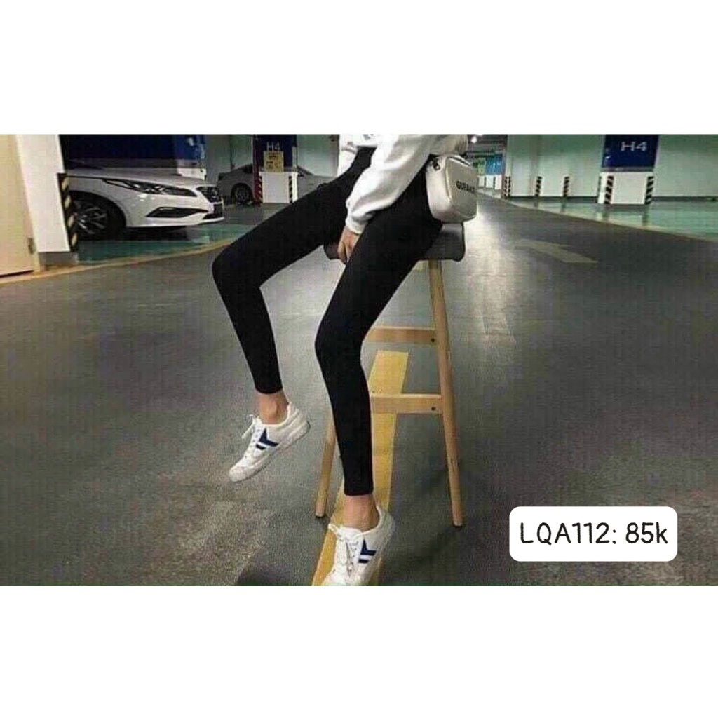 Quần legging nữ dài nâng mông hack dáng chất cotton co giãn tốt CHIBEST LQA112