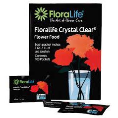 Cách làm cho hoa tươi lâu với dưỡng chất Floralife của Mỹ - Thuốc giữ lượng cao- Hộp 10 gói 5 gram