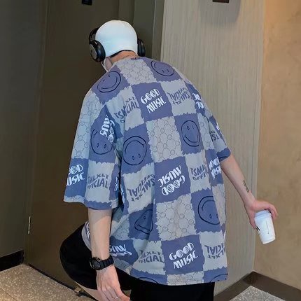 Áo Thun Tay Ngắn Dáng Rộng In Chữ Phong Cách Hàn Quốc Thời Trang Mùa Hè Cho Nam Và Nữ size M-5XL