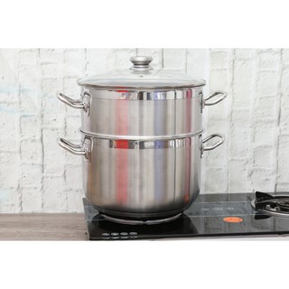 Bộ nồi xửng inox 3 đáy 30 cm Fivestar ST30-3DG / Nồi hấp đồ xôi inox 3 đáy 30cm Fivestar