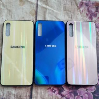 Ốp lưng Samsung Galaxy A70 viền dẻo lưng kính màu