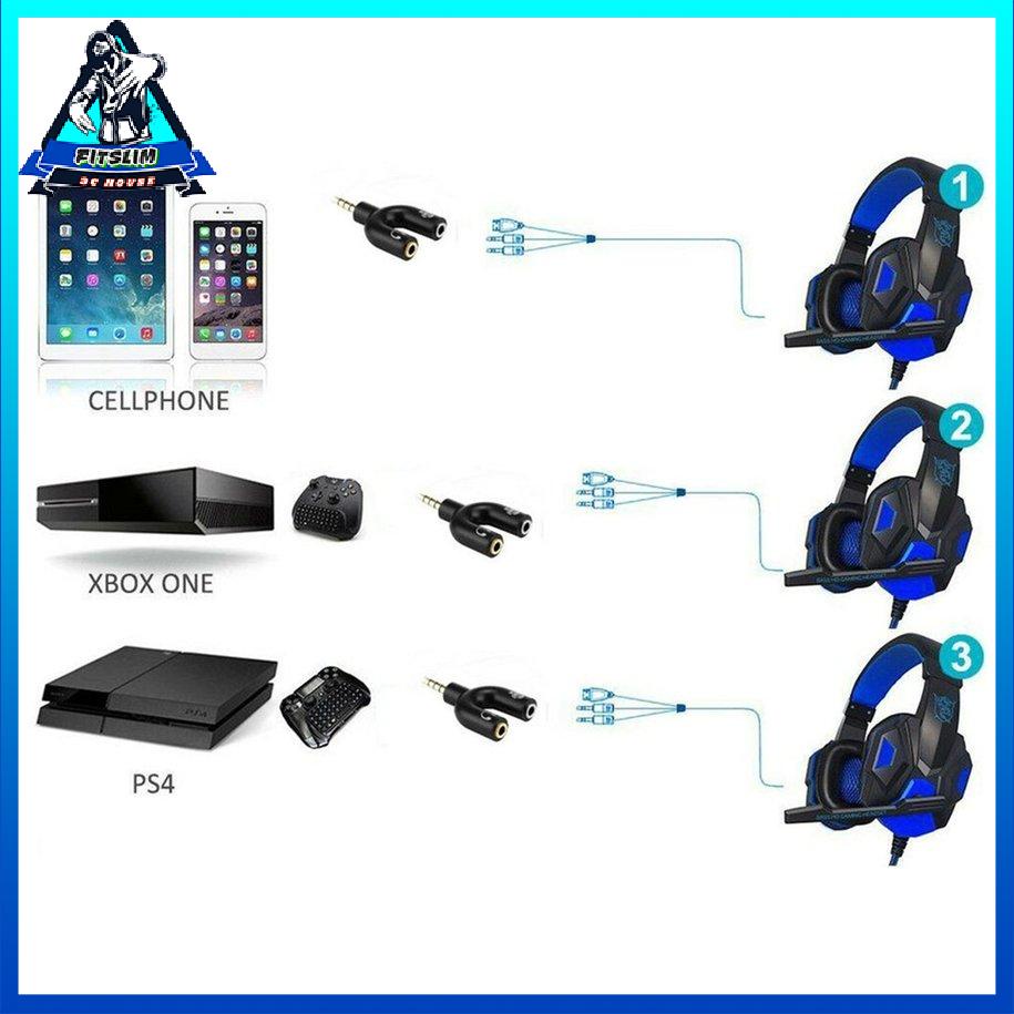 Tai nghe Mic 2 đến 1 Bộ chia cho Tai nghe PS4 cho Bộ điều hợp Xbox One (TRRS) [8/26]