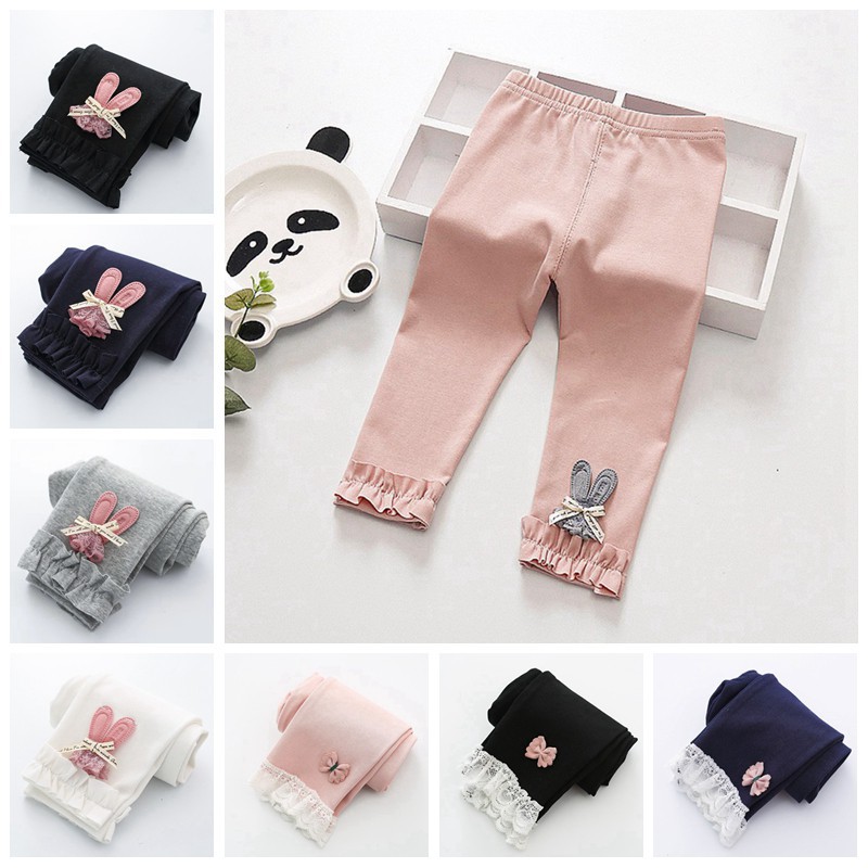 Quần legging họa tiết hình thỏ dành cho bé gái