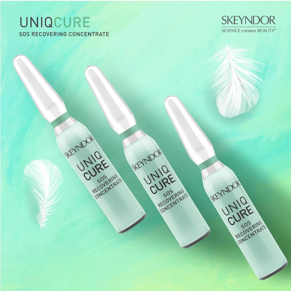 SKEYNDOR Uniqcure Hộp 7 ống tinh chất phục hồi da, làm trắng da, cấp ẩm da mặt SOS Recovering Concentrate 14ml | BigBuy360 - bigbuy360.vn