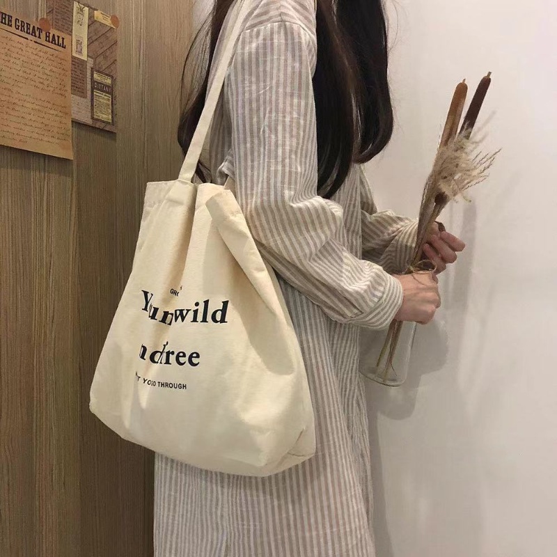 Túi xách canvas cỡ lớn thời trang cho nữ