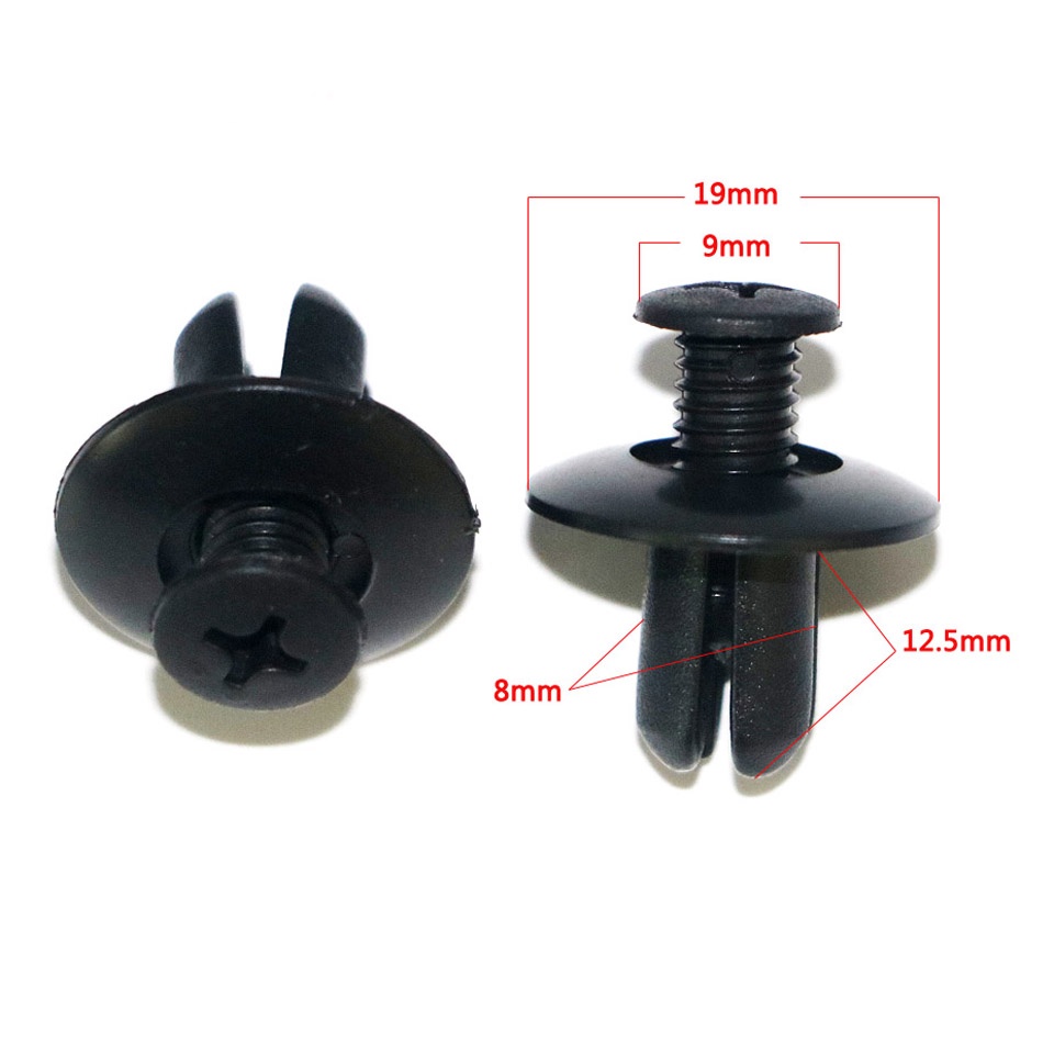 Set 100 Đinh Tán Nhựa 8mm Chuyên Dụng Cho Xe Hơi